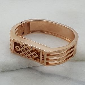 ✔Rosegold Fitbit Hinged Holder Bracelet